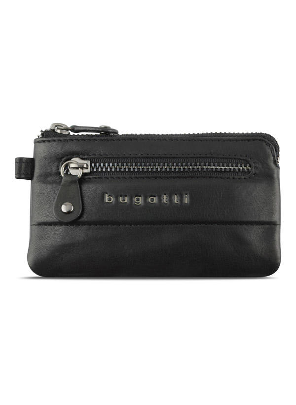 bugatti, Schlüsseletui, Leder, schwarz