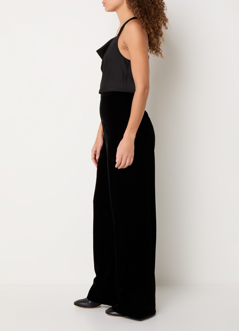 Max & Co Dudy loose-fit velvet jumpsuit with cut-out detail