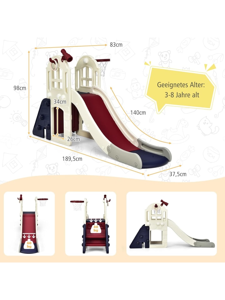 COSTWAY 6 in 1 Spielplatz in Blau günstig kaufen onesize