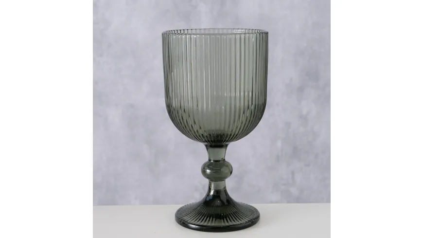 Boltze Weinglas Rigano 16cm Dunkelgrau