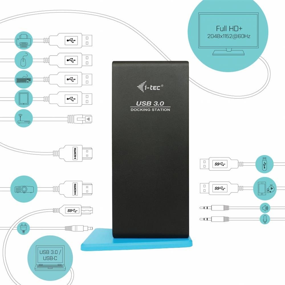 I-TEC Laptop-Dockingstation, USB 3.0 / USB-C, Dual HDMI