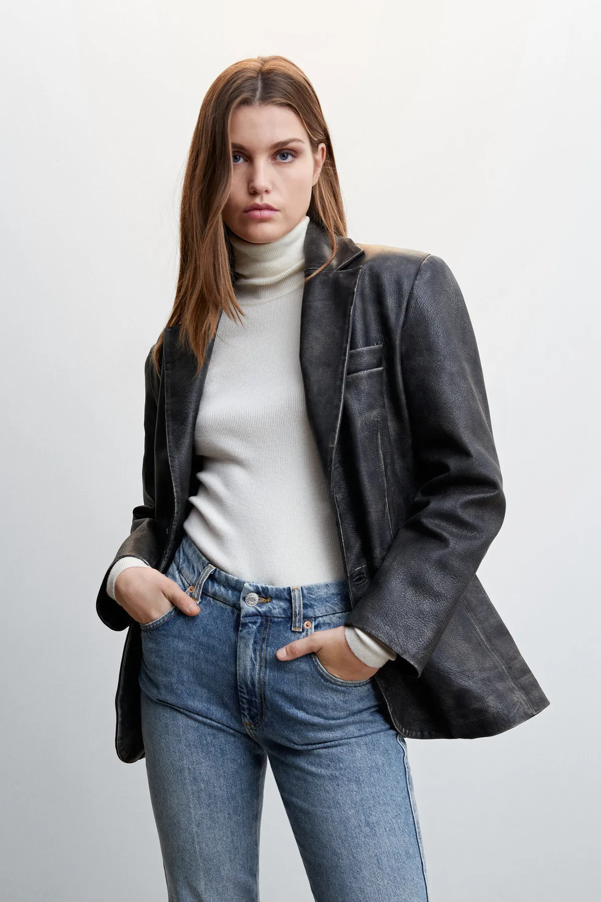 MANGO  37027765 Jeans Dunkel Vintage Blau