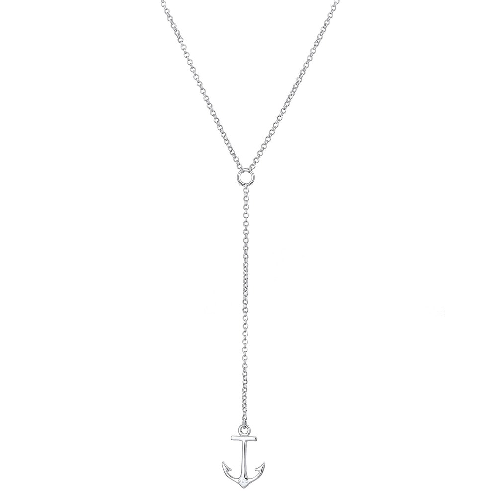 Elli Elli Collier YChaine d'Ancrage Collier Femme  (925/1000) Argent collier