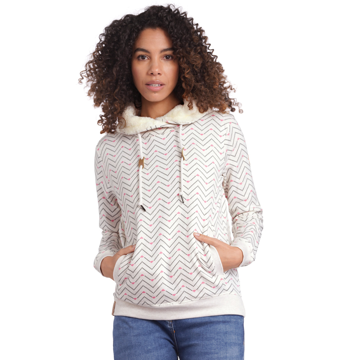 Damen Sweatshirt mit Schalkragen