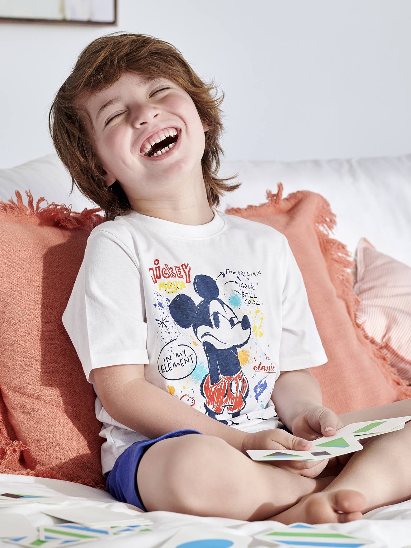Mickey Kurzer Kinder Schlafanzug Disney MICKY MAUS - blau