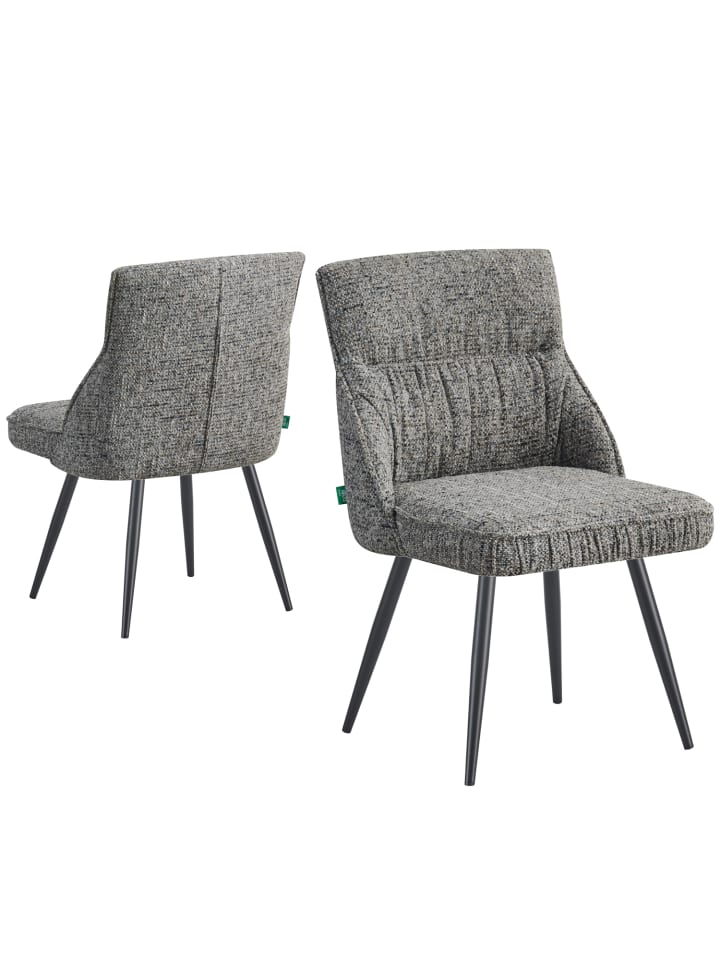 DUBI Möbel 2er-Set: Drehstuhl ALESSIA in Dunkelgrau - (B)49 x (H)83 x  (T)62 cm günstig kaufen onesize