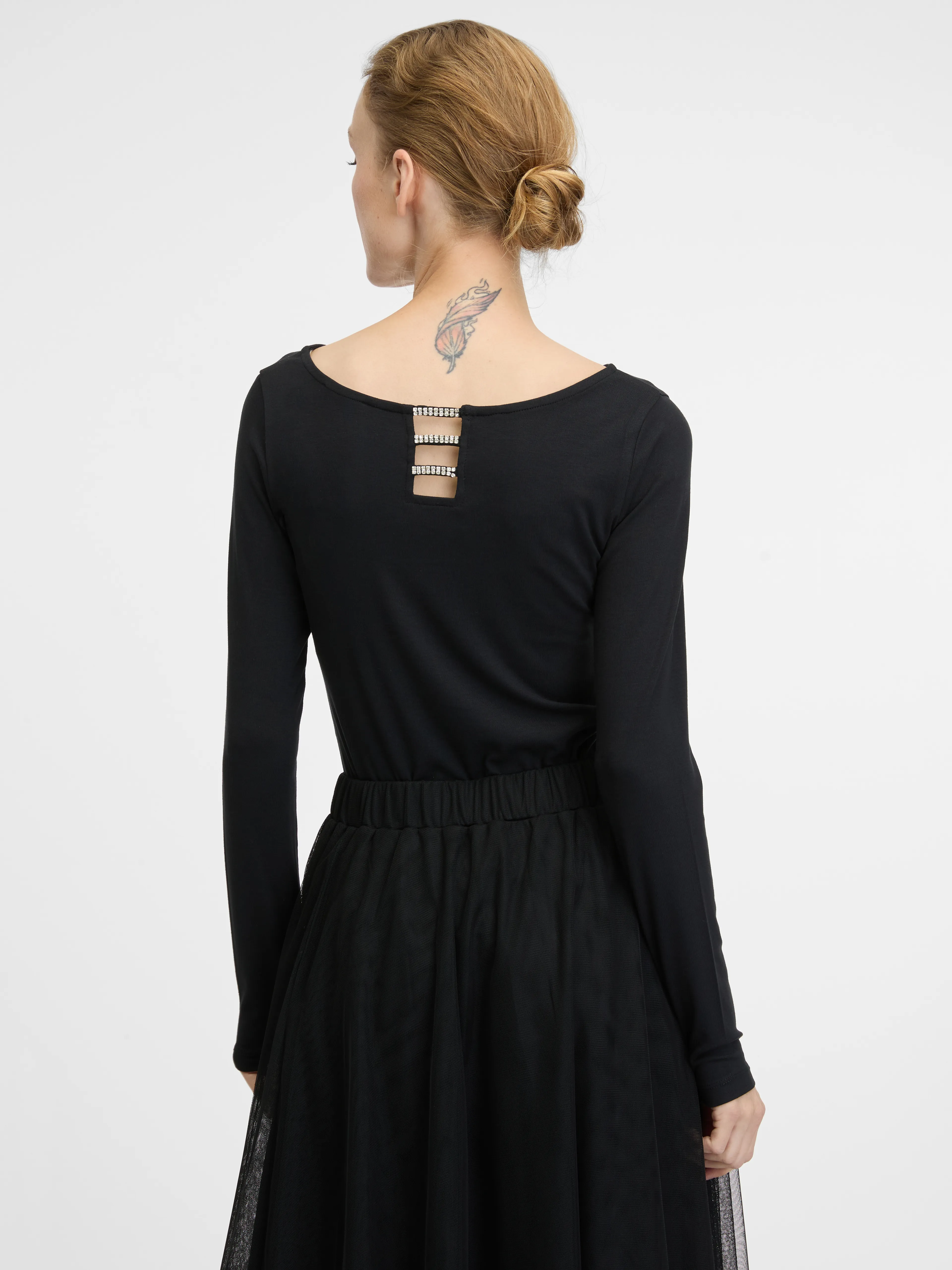 Schwarzes Damen-Langarmshirt ORSAY