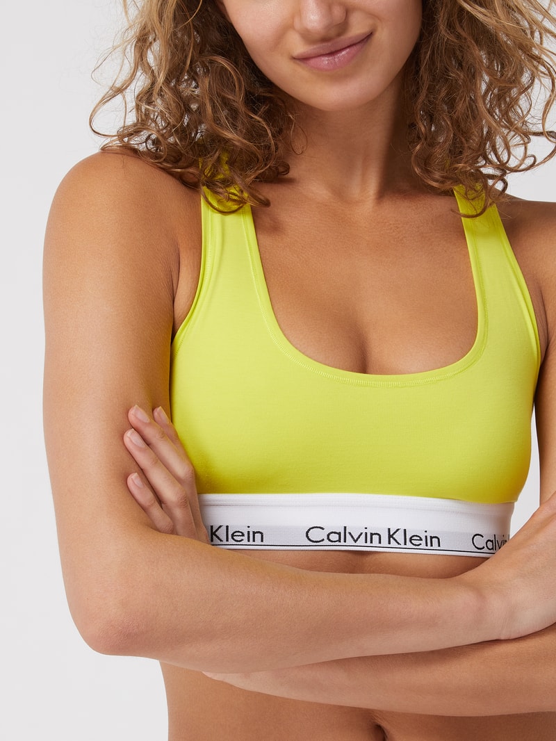 Bustier mit Stretch-Anteil in gelb