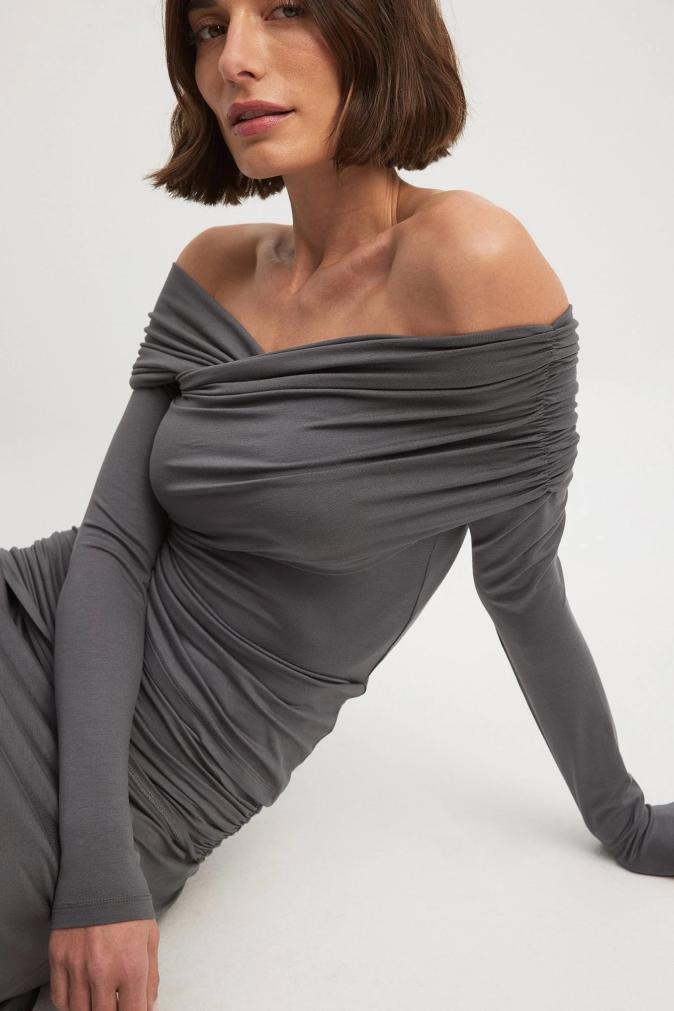 Soft Line Off Shoulder Draped Top