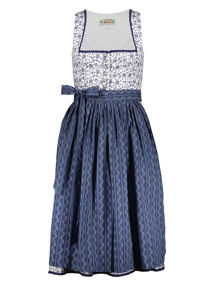 Berwin & Wolff Dirndl in Weiß/ Dunkelblau günstig kaufen