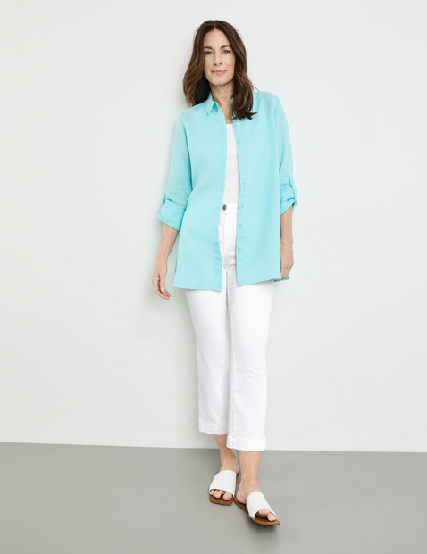 Longbluse aus Leinen