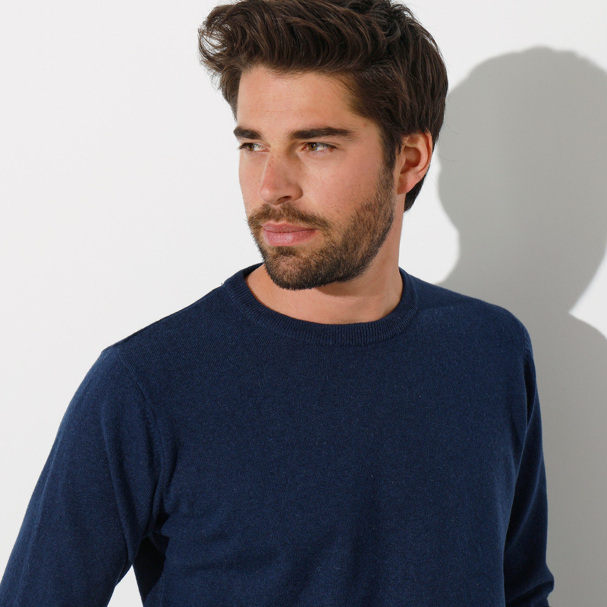 Pull col rond 80% laine