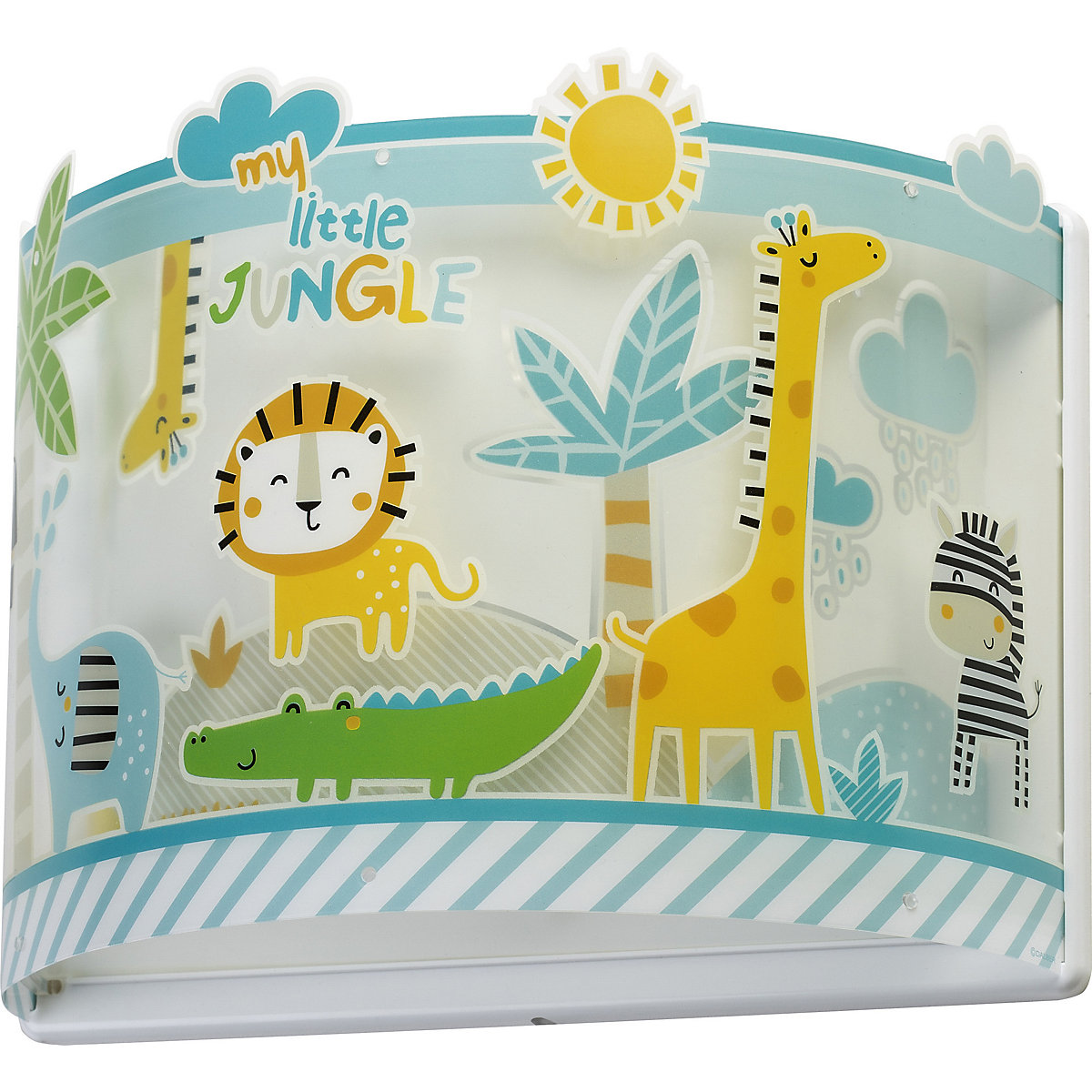 Wandleuchte Little Jungle, blau