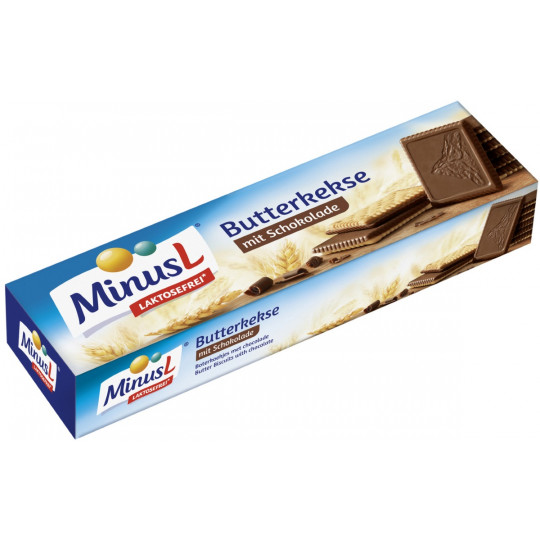 Minus L Butterkekse mit Schokolade 125G