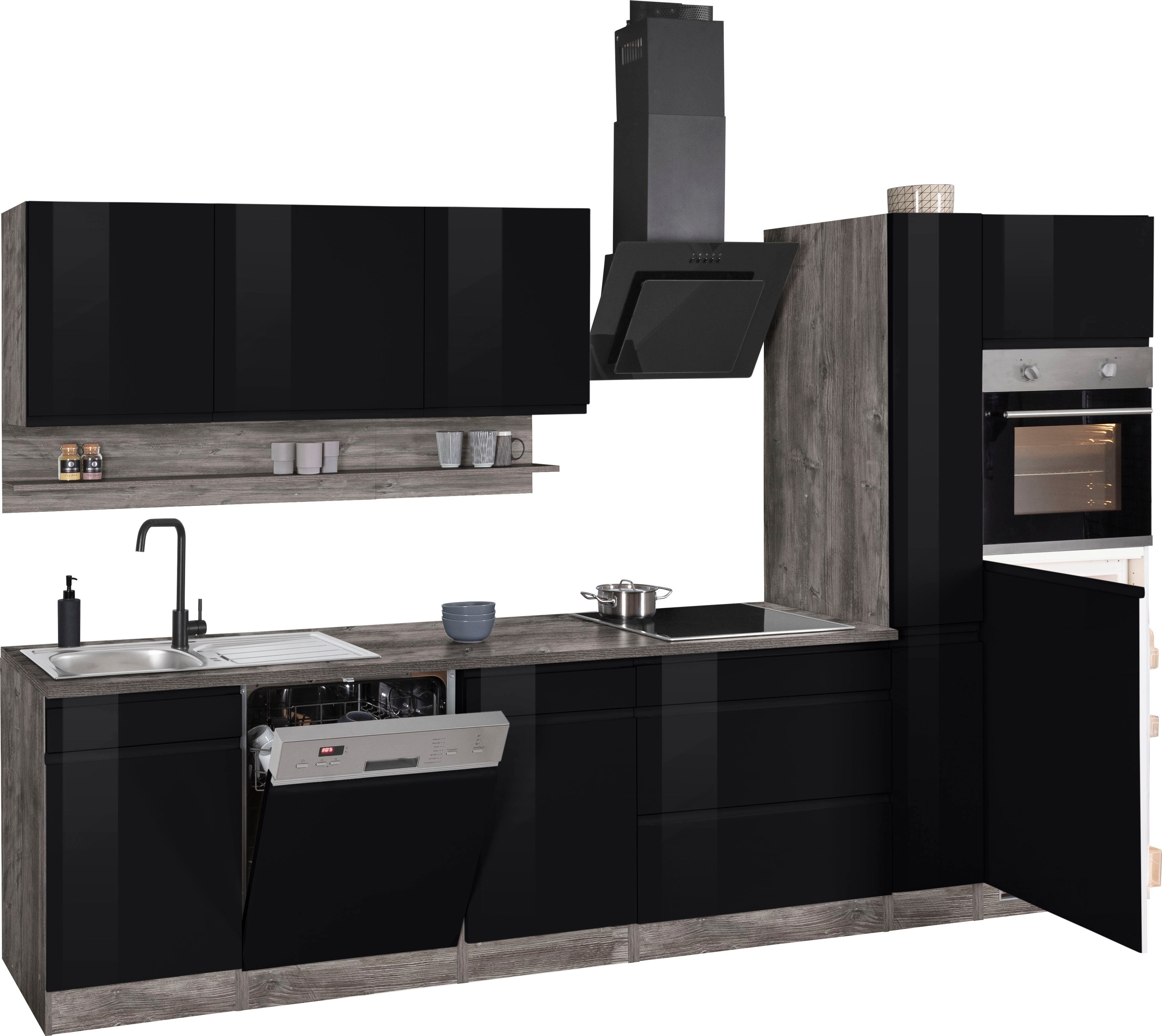 HELD MÖBEL Küche Virginia, Breite 330 cm, wahlweise mit Induktion