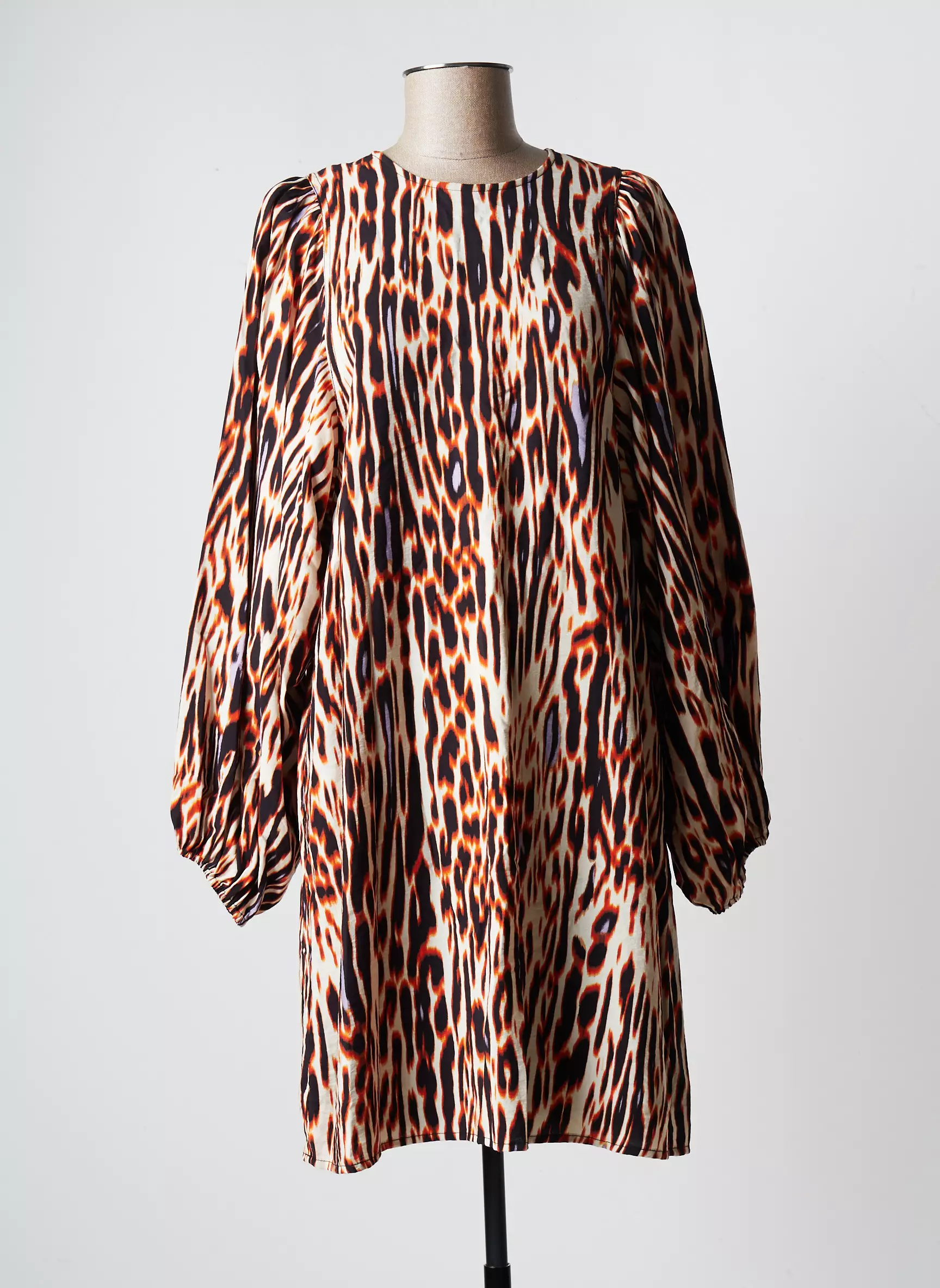 Ichi Robes Mi Longues Femme couleur marron