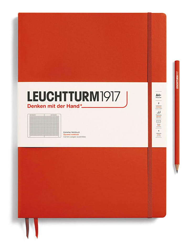LEUCHTTURM1917 Kariertes Notizbuch in Rot - A4  günstig kaufen onesize