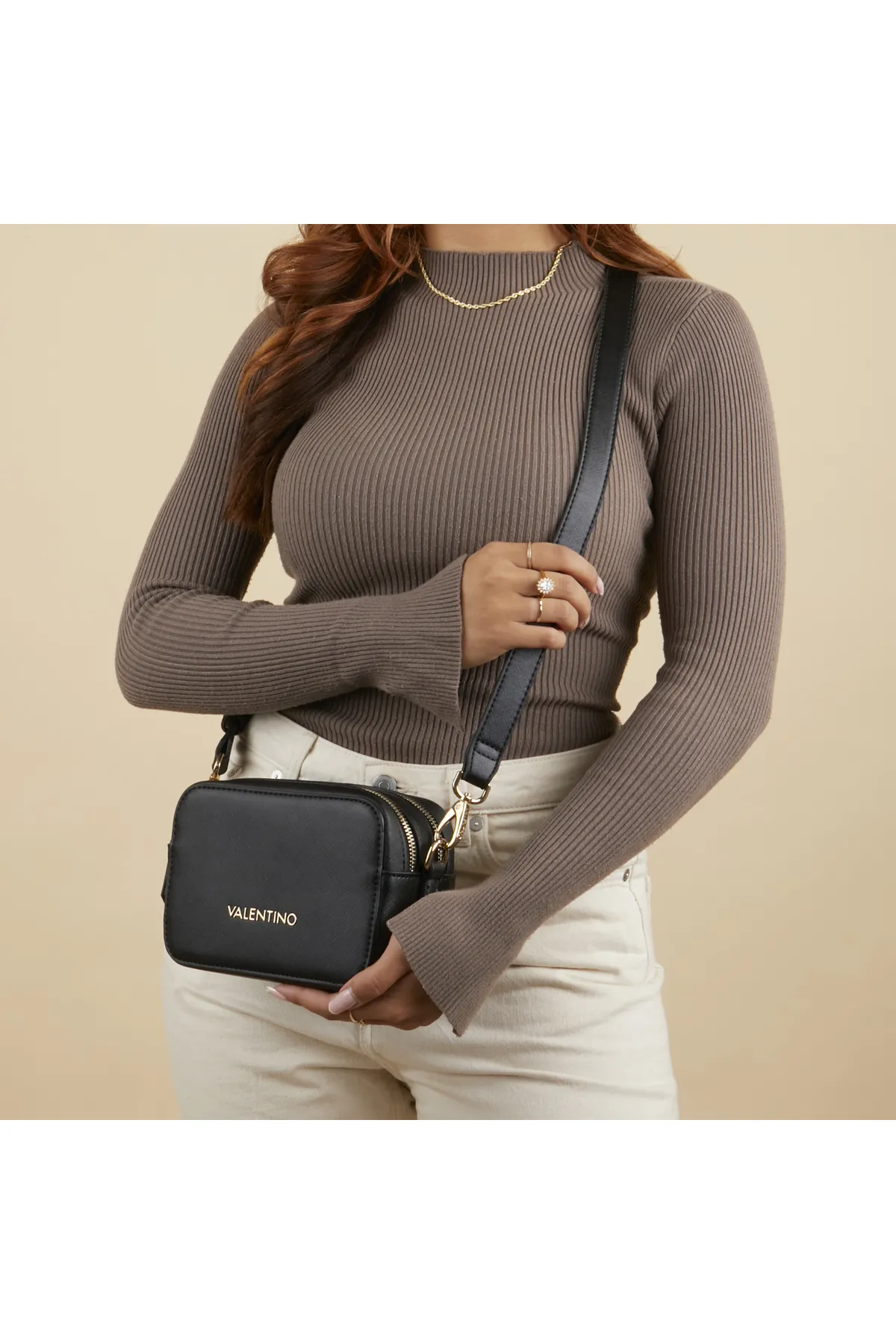 100de100Gübre  Valentino Bags Umhängetasche VBS7B306NERO