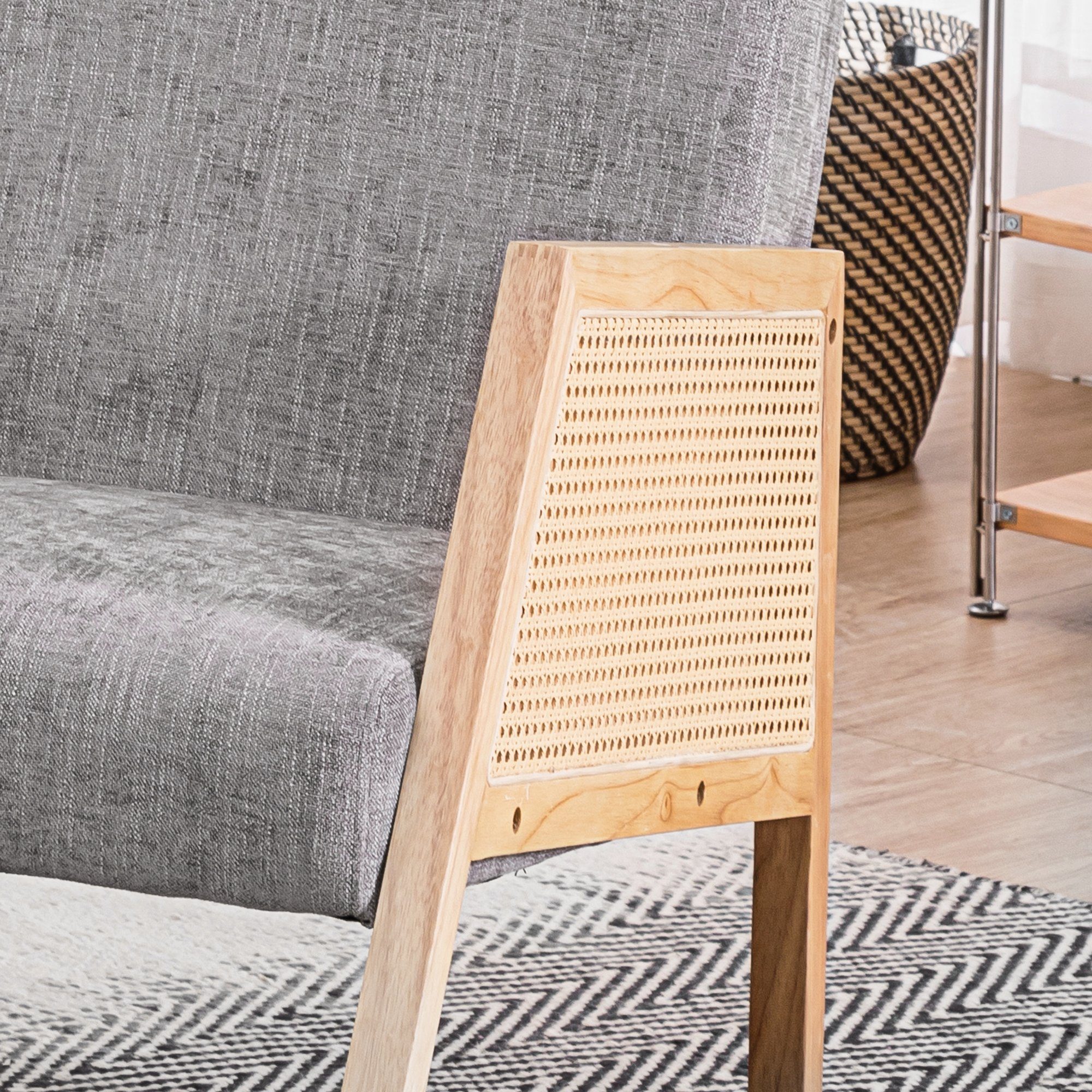 WISHDOR Schaukelstuhl Schaukelstuhl Kinderzimmer (Schaukelstuhl Kinderzimmer, Schaukelstuhl Akzentsessel für Wohnzimmer, 1 St), Rattanstühle Balkon Veranda Garten Hof Poolseite, hohe Rückenlehne