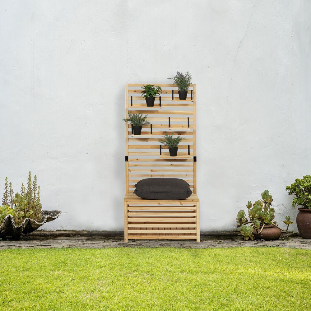 HOME DELUXE Balkonsichtschutz Balkon-Sichtschutz ORELIA (Maße 80 x 40 x 171 cm) Aufbewahrungsfunktion, Sitzgelegenheit