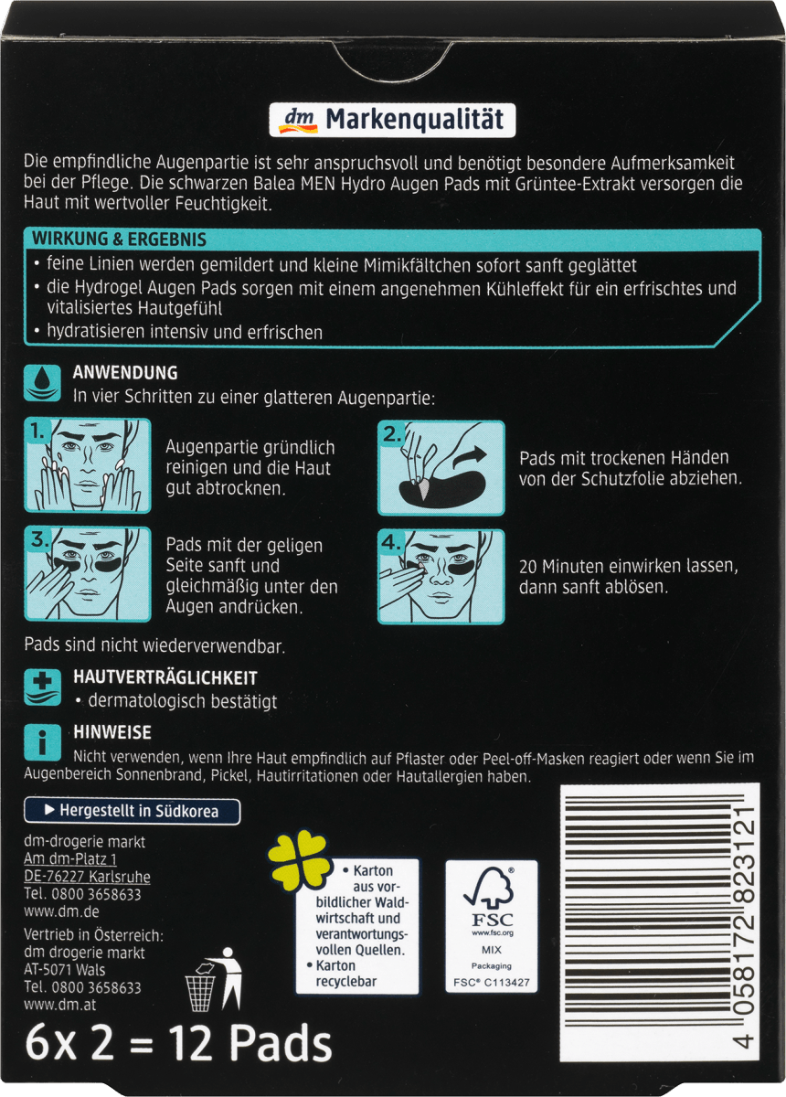 Augenpads Hydro  (6 Paar), 12 St