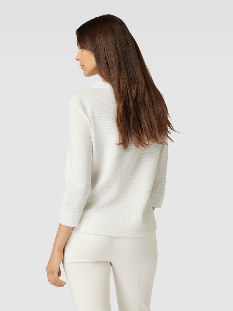 Sweatshirt mit elastischem Saum Modell 'Ganila' in offwhite