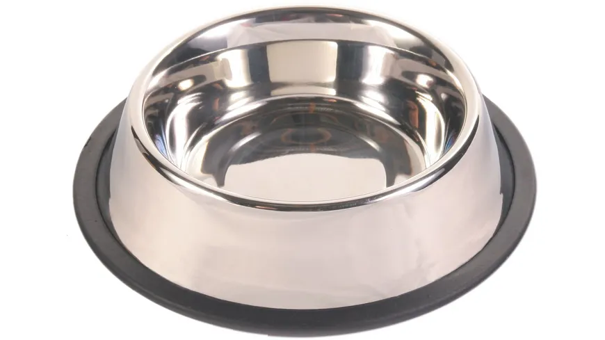 Trixie Edelstahlnapf Gummiring ø 17 cm / 0,9 Liter Hunde Zubehör