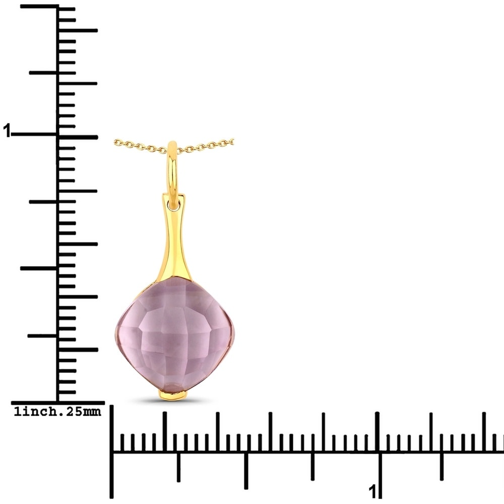 Rafaela Donata Chaîne Argent sterling Améthyste en Or jaune Bijoux