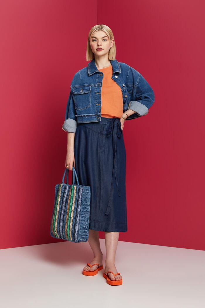 Midirock im Denim-Look, TENCEL™