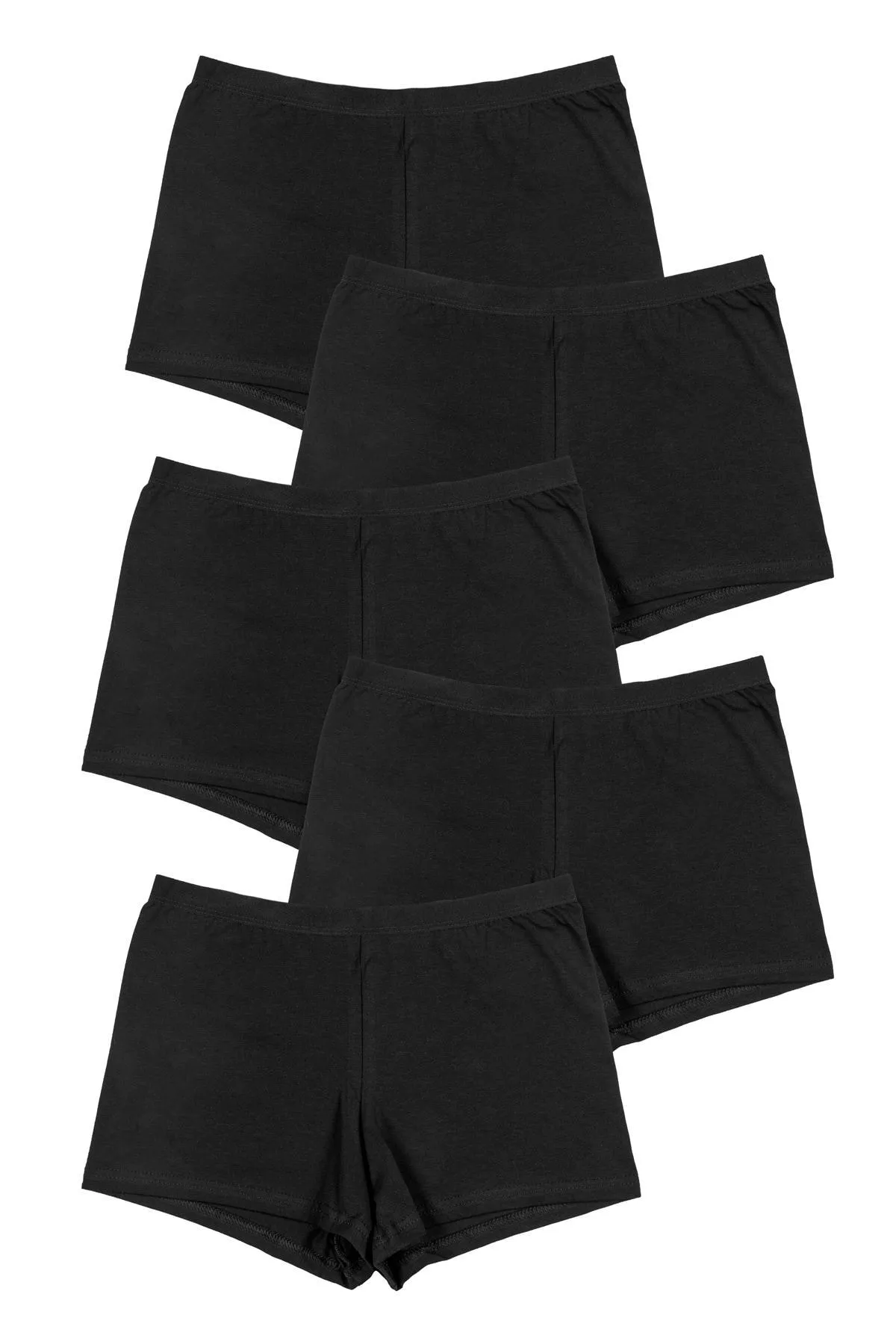 Nicoletta  Damen-Boxershorts im 5er-Pack Schwarz