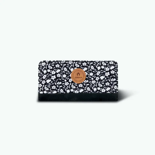 Large Catane black and white wallet