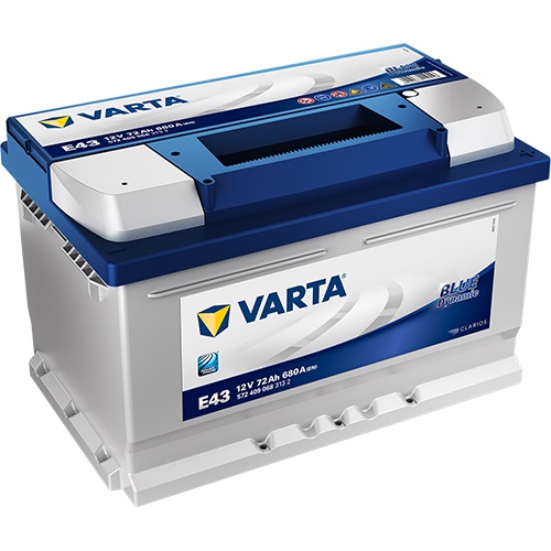 VARTA Blue Dynamic 5724090683132 Autobatterien, E43, 12 V, 72 Ah, 680 A
