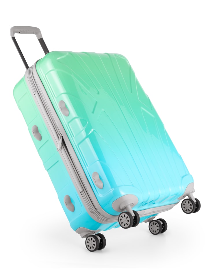 suitline mittelgroßer Hartschalen-Koffer Check-In Reisekoffer TSA 68L in Northern Lights günstig kaufen M