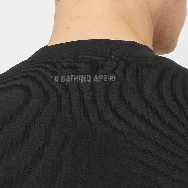 A Bathing Ape Head One Point Crewneck black