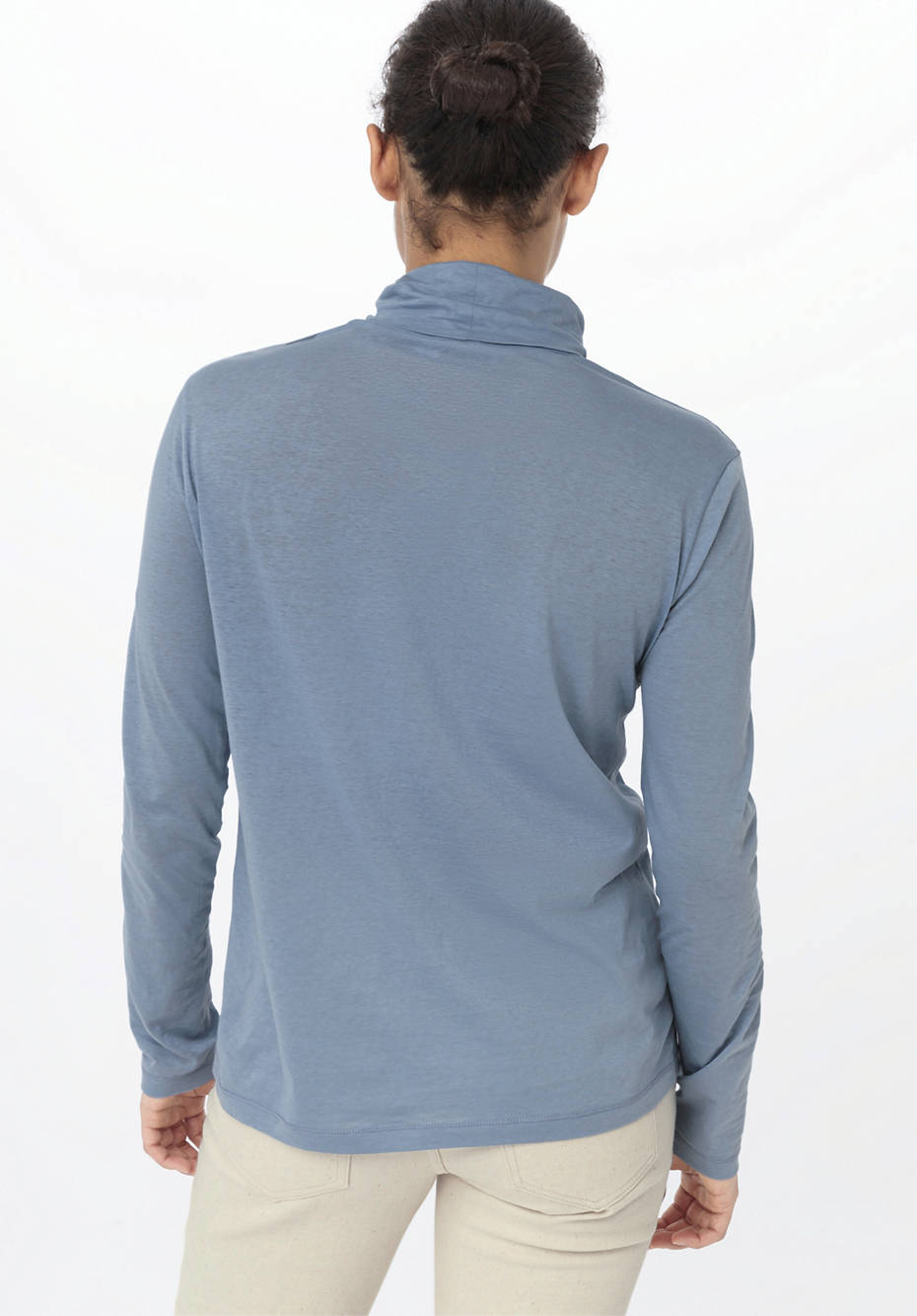 Rollkragen-Shirt aus reiner Bio-Baumwolle