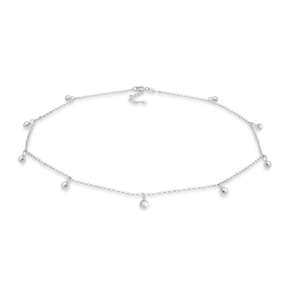 Elli Elli Collier Pendentif choker ball pour dames en 925/1000 argent  massif collier