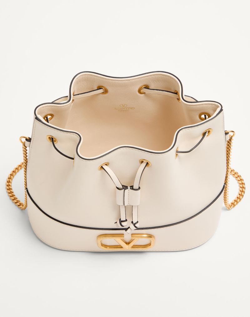 VLogo Signature Mini Nappa Bucket Bag