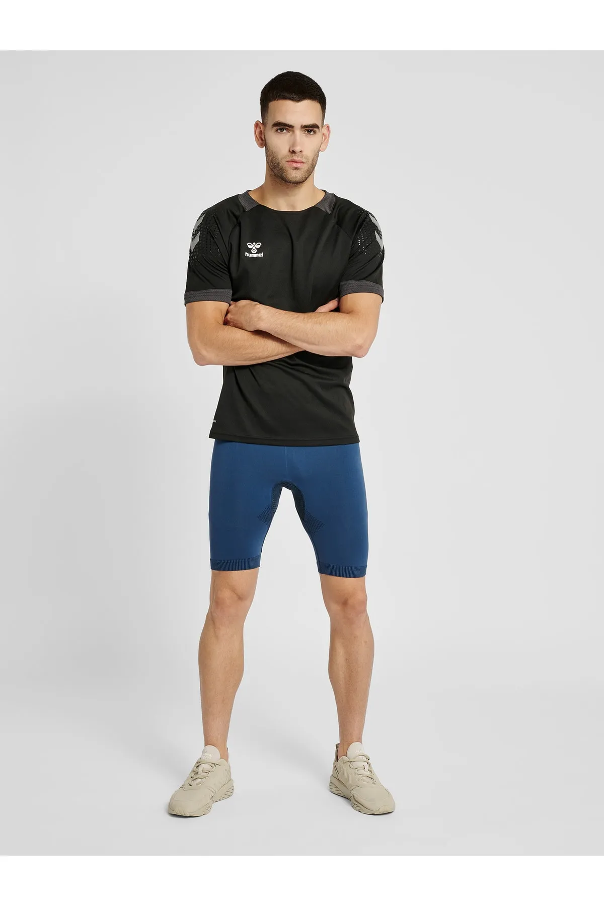 hummel  Kurze Sporthose - Blau - Mittlerer Bund