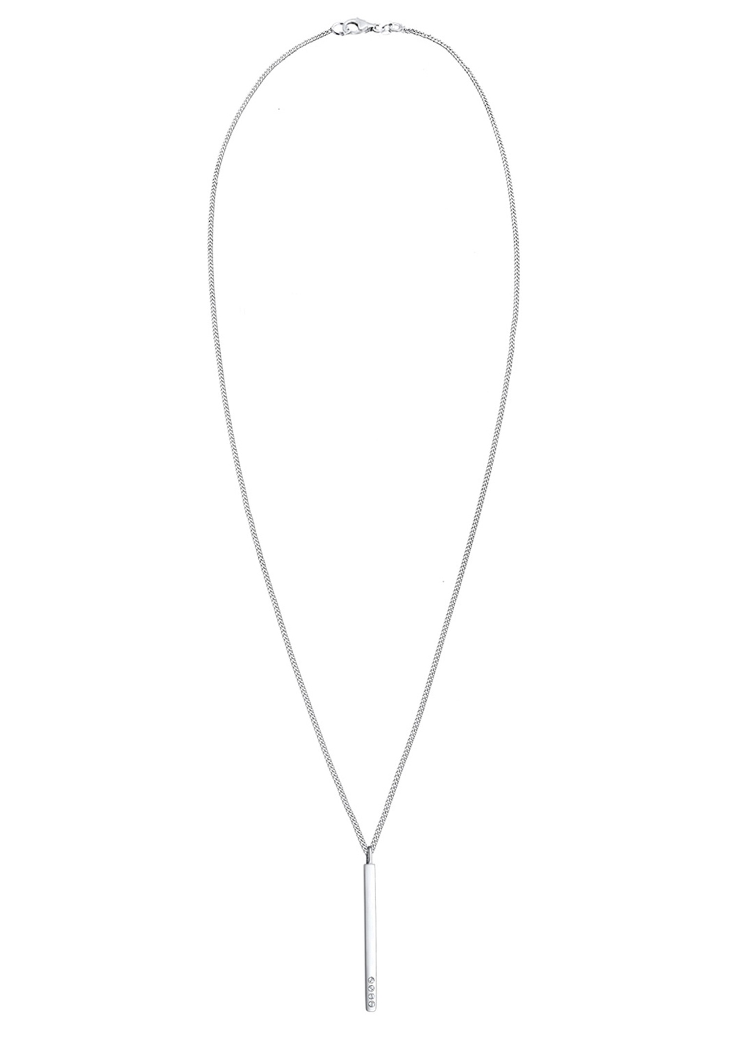 Elli női Y-lánc pálcika medállal és kristályokkal, 925-ös sterling ezüstből, 45 cm hosszú