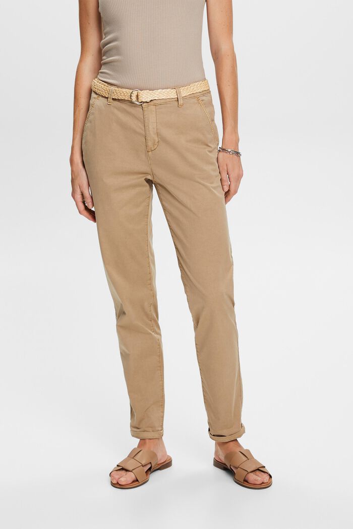 Chinohose mit Gürtel