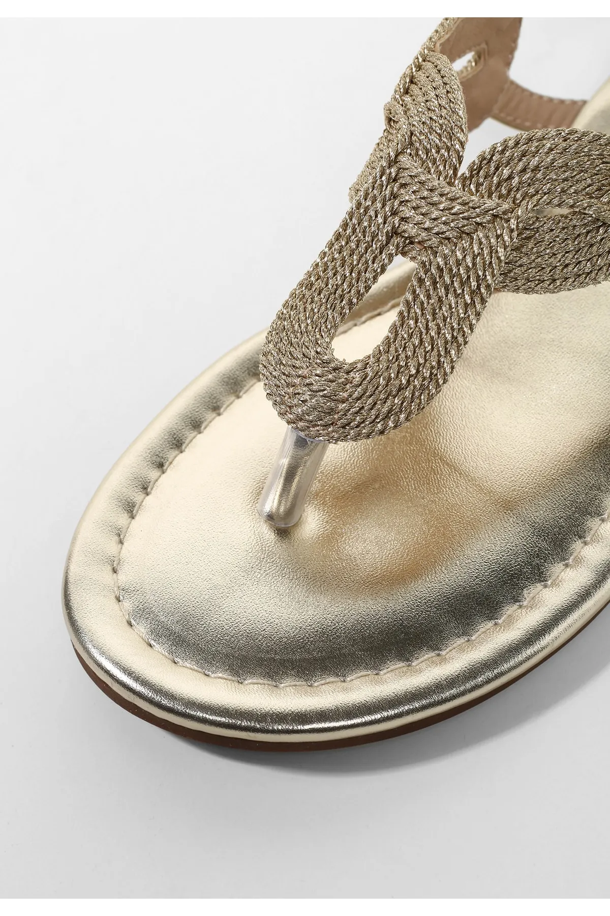 LASCANA  Sandalette - Goldfarben - Flacher Absatz