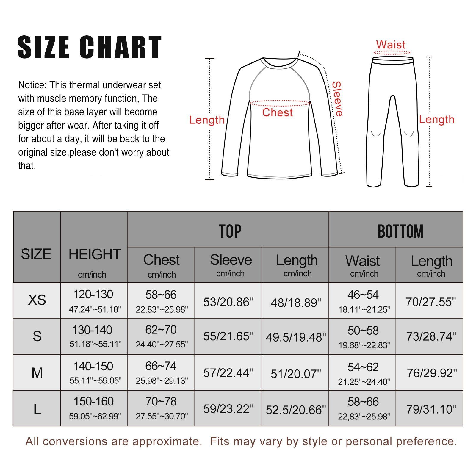 MEETYOO Thermounterhemd Kinder Funktionswäsche Thermounterwäsche Set (Unterhose Unterhemd, Basisschicht set 1 Stück / 2 Stück) Fleece Warm Atmungsaktiv
