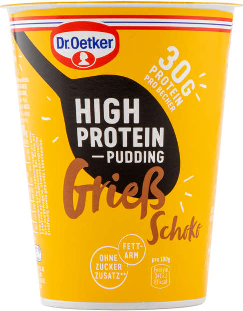 Dr. Oetker High Protein Pudding Grieß Schoko