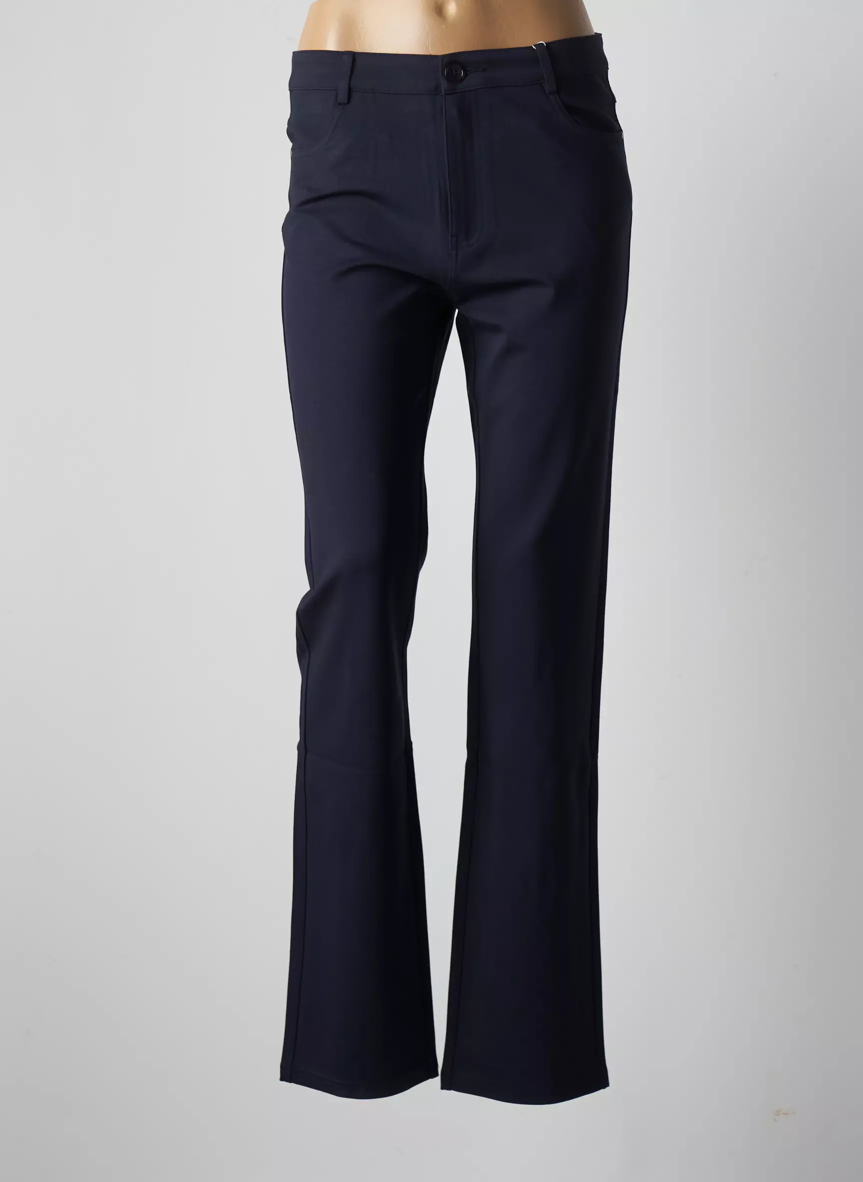 Youline Pantalons Droits Femme couleur bleu