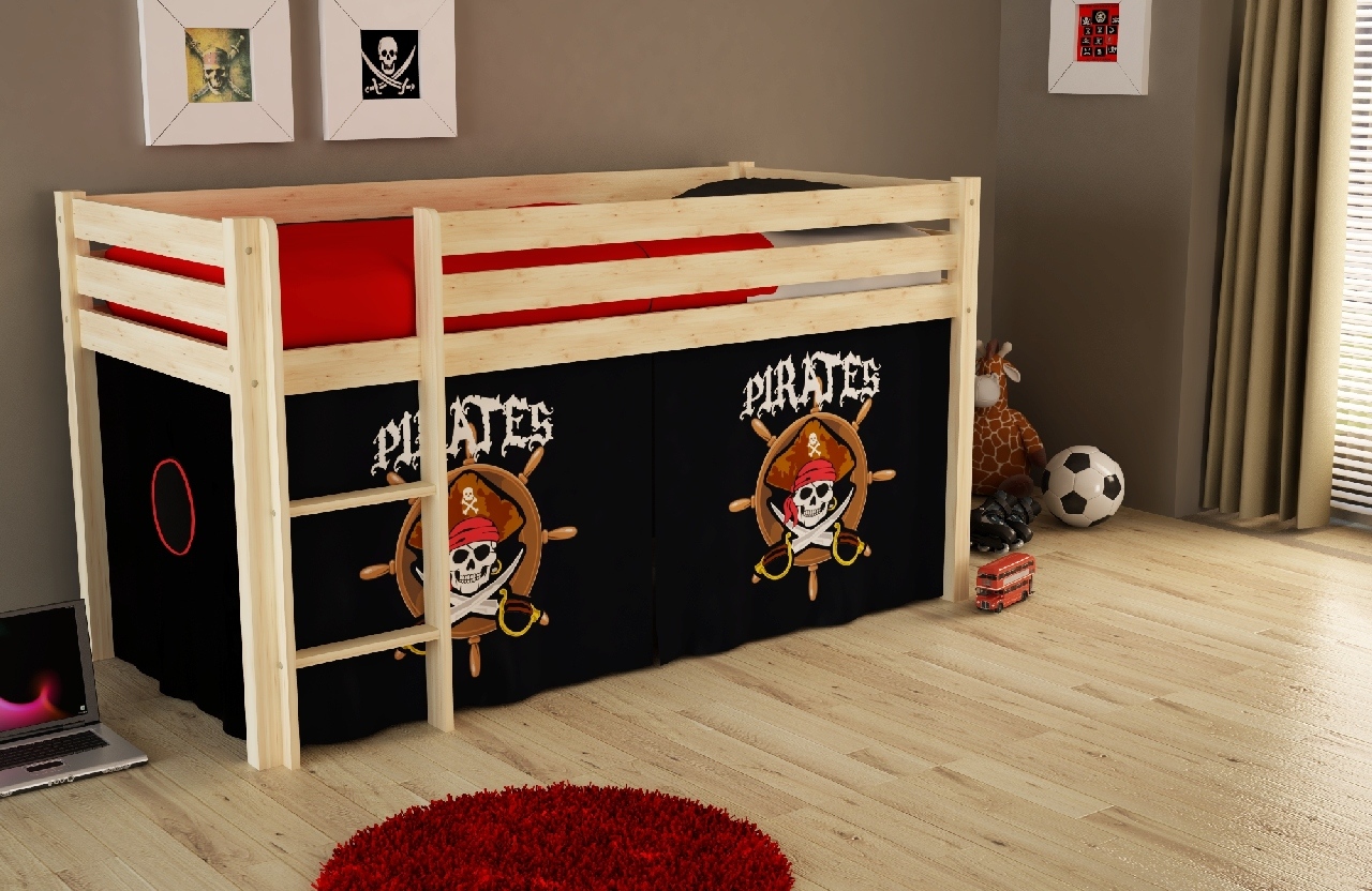 VIPACK Spielbett Pino mit Textilset 