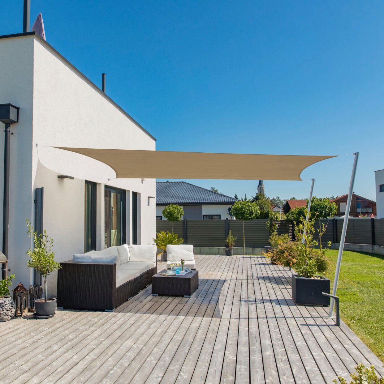 Windhager Sonnensegel Cannes Rechteck, 2x3m, taupe
