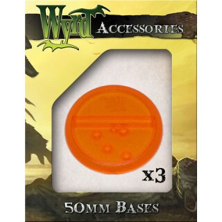 Malifaux: Orange Translucent 50 mm Bases (3)