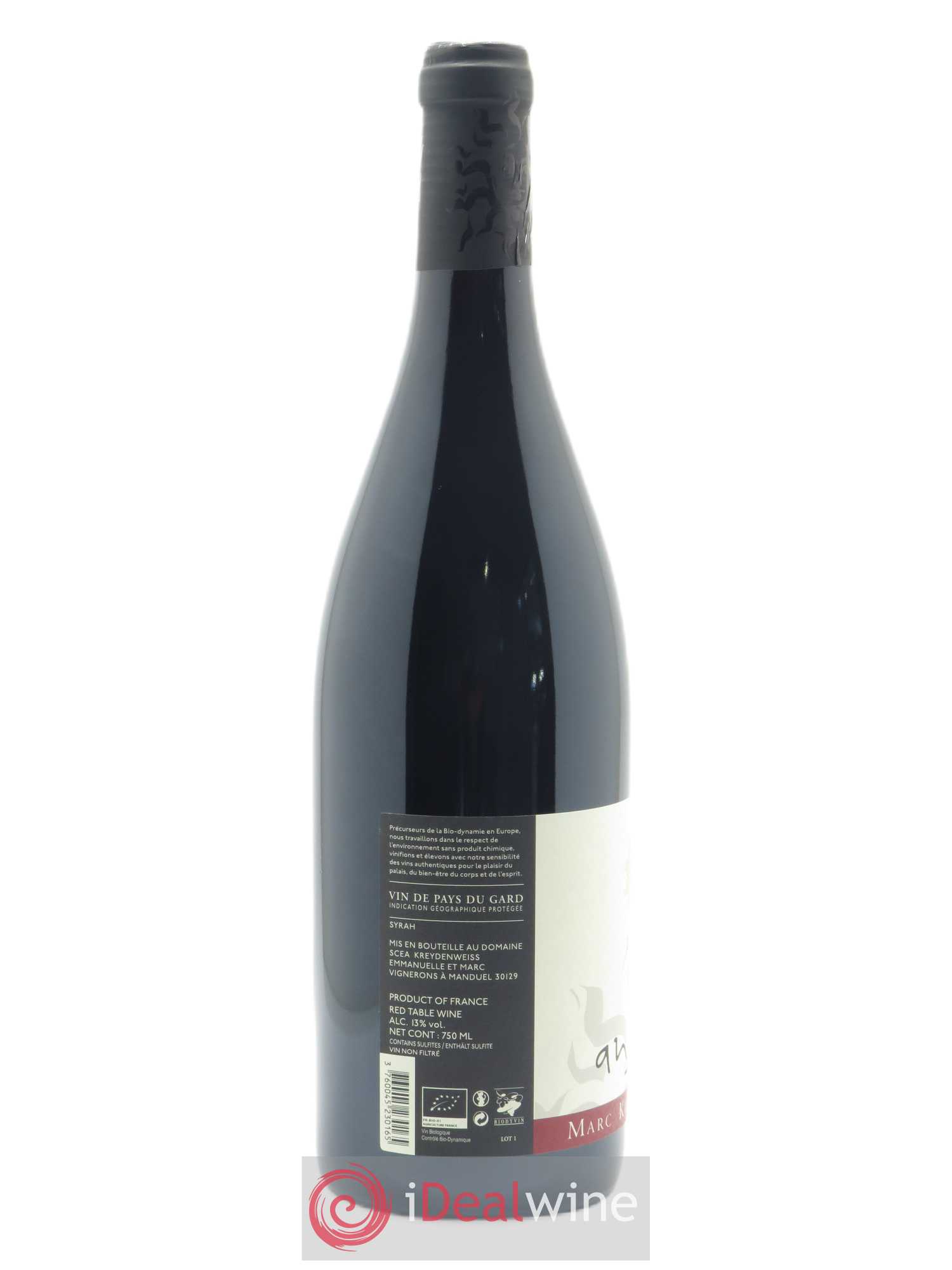 Vin de Pays du Gard Marc Kreydenweiss Ansata  2017 - Lot de 1 Bouteille