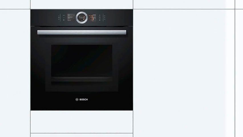BOSCH Backofen mit Mikrowelle 8 HNG6764B6, mit 1-fach-Teleskopauszug, Pyrolyse-Selbstreinigung