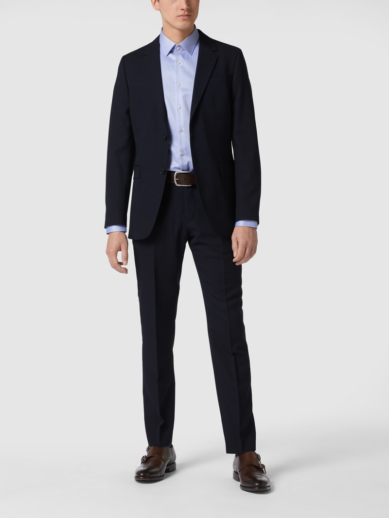 Regular Fit 2-Knopf-Sakko 'Traveler' mit Stretch-Anteil Modell 'Jarl' in marineblau